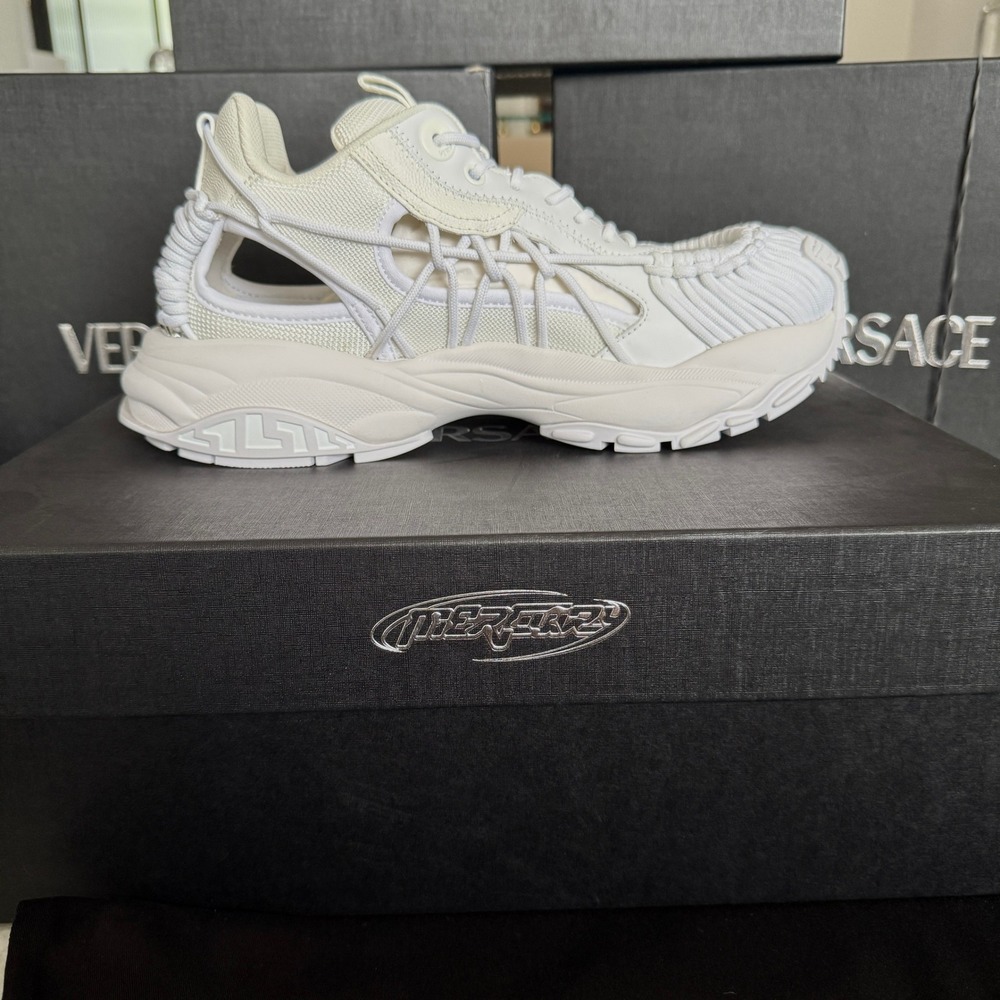 Versace‎ Trigreca Sneakers Mens White 1016711 EU 41 US 8